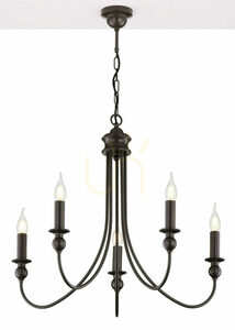 Jupiter WERONA 2172 Kronleuchter graphit, 5-flammig E14 small 1