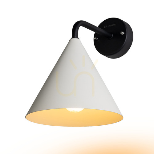 Prüfen Außenwandleuchte NORLYS Sigrid 235WH E27, Weiß, mit LED-Leuchtmittel und Sensor