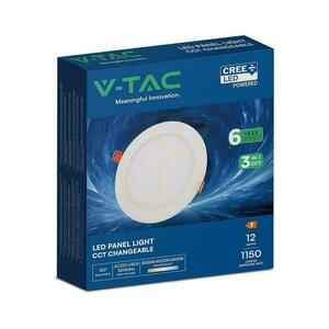 LED-Einbaupanel V-TAC PRO VT-1207CCT rund 170 mm 12 W 1150 lm 3000K/4000K/6500K weiß small 4