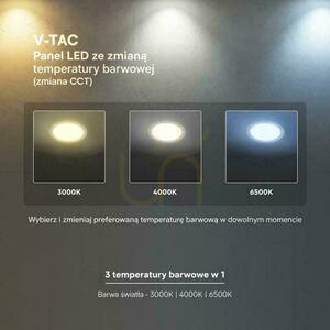 LED-Einbaupanel V-TAC PRO VT-1207CCT rund 170 mm 12 W 1150 lm 3000K/4000K/6500K weiß small 5