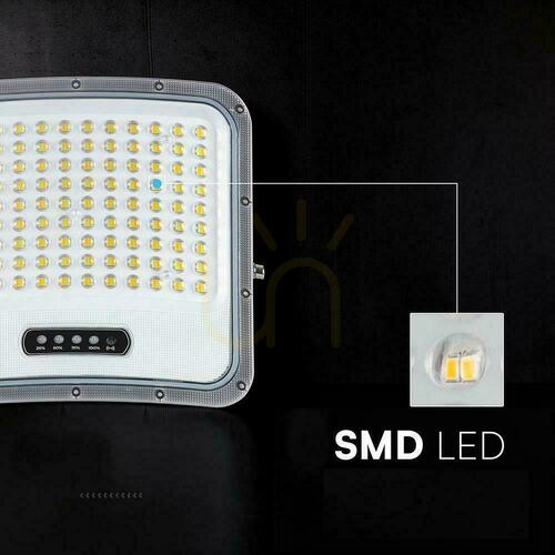 Prüfen V-TAC 20-W-Solar-LED-Flutlicht mit Fernbedienung und automatischer Zeitschaltuhr, IP65, schwarz, CCT VT-205W 3000 K–4500 K–6500 K, 2000 lm