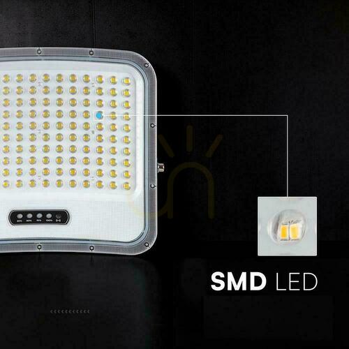 Prüfen V-TAC 25 W Solar-LED-Flutlicht mit Fernbedienung und automatischer Zeitschaltuhr, IP65, schwarz, CCT VT-305W 3000 K–4500 K–6500 K, 2000 lm