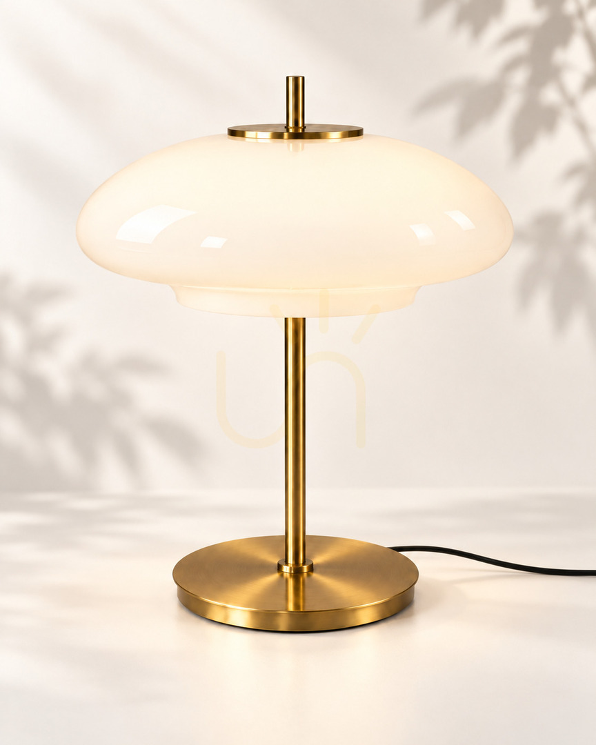 Vorschau Tischlampe BAZAR BIZAR Alba M Weißgold Glas Metall 32 cm Tischlampe BAZAR BIZAR Alba M Weißgold Glas Metall 32 cm