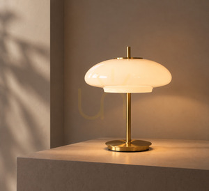 Tischlampe BAZAR BIZAR Alba M Weißgold Glas Metall 32 cm 3 Tischlampe BAZAR BIZAR Alba M Weißgold Glas Metall 32 cm small 3