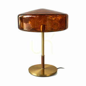 Tischlampe BAZAR BIZAR Braun Glas Metall 56 cm small 1