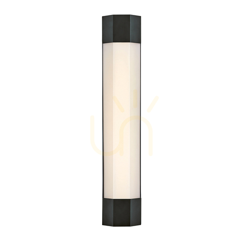 Prüfen Große LED-Wandleuchte Facet 61 cm - Mattschwarz Quintiesse