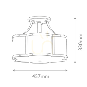 Chance Deckenleuchte Quintiesse 3 x E27, Ø 45,7 cm, geschwärztes Messing, Opalglas small 5