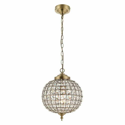 Prüfen Pendelleuchte Endon Tanaro Messing Glas Dimmbar E27 30 cm