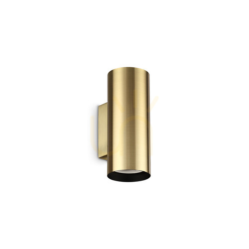 Prüfen Wandleuchte Ideallux LOOK 369990 Messing 2-flammig GU10 up & down Ø6 cm