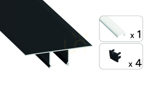 TEKKNI SKAVE Set, Schwarz, mattes Glas, 2 m small 1