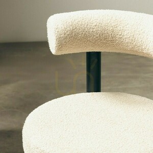 2er-Set PERER-Barhocker, beige mit schwarzen Beinen, aus Bouclé-Stoff; Mindestbestellmenge – 2 Stück, Nova Nook small 2