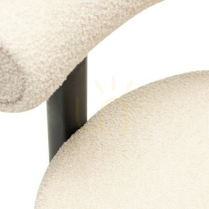 2er-Set PERER-Barhocker, beige mit schwarzen Beinen, aus Bouclé-Stoff; Mindestbestellmenge – 2 Stück, Nova Nook small 6