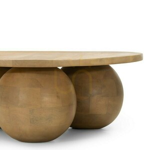MOXIE 70 cm Couchtisch, rund, aus Mangoholz, mit abgerundeten Formen von Nova Nook small 4