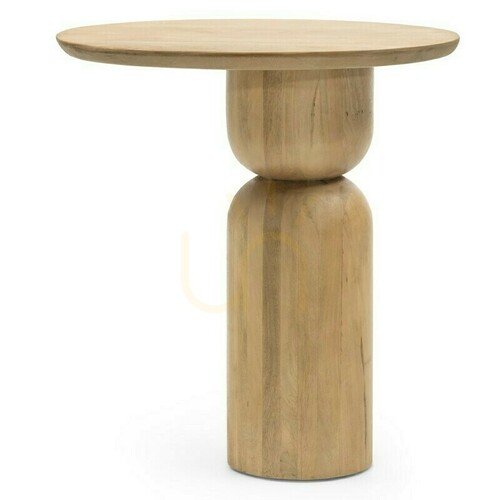 Prüfen Beistelltisch PINOT, 55 cm, oval, Mangoholz, mit abgerundeten Formen von Nova Nook