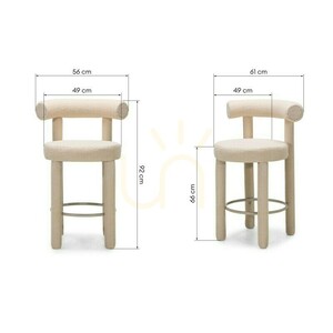 2er-Set PERRIER 2.0 Barhocker, beige, aus Bouclé-Stoff, Mindestbestellmenge – 2 Stück, Nova Nook small 8