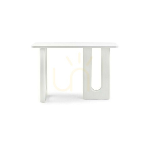 Prüfen RICHI 120 cm Schreibtisch/Konsole, Weiß, mit Nova Nook Curves