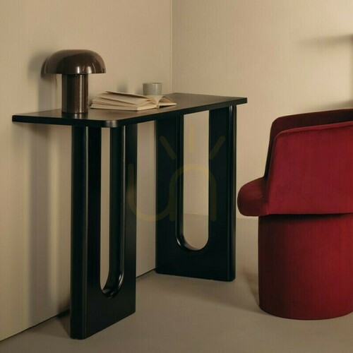Prüfen RICHI 120 cm Schreibtisch/Konsole, schwarz, mit Nova Nook-Bögen