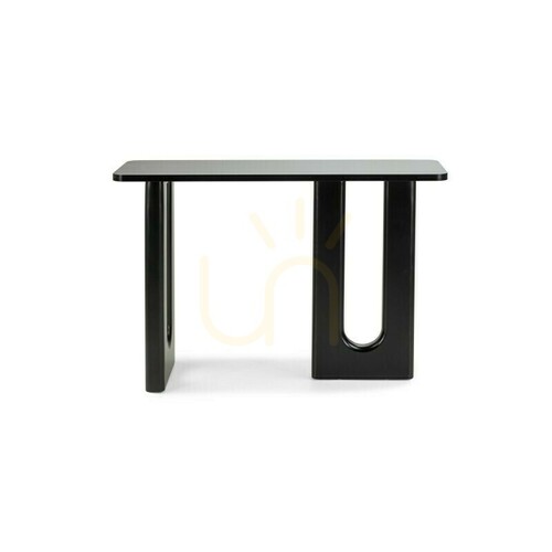 Prüfen RICHI 120 cm Schreibtisch/Konsole, schwarz, mit Nova Nook-Bögen
