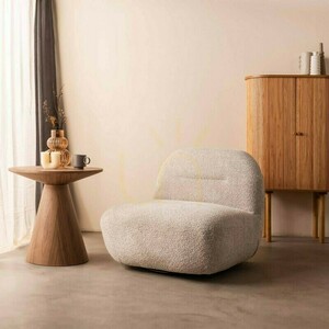 MOOM Sessel mit Drehfuß, grau-beige, Nova Nook 1 MOOM Sessel mit Drehfuß, grau-beige, Nova Nook small 1