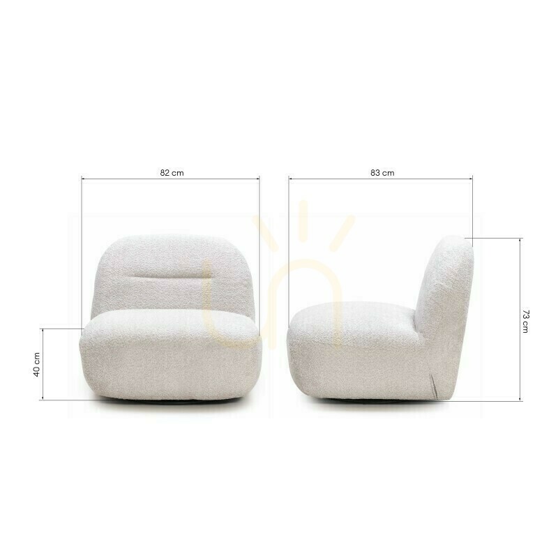 Anzeige MOOM Sessel mit Drehfuß, grau-beige, Nova Nook MOOM Sessel mit Drehfuß, grau-beige, Nova Nook