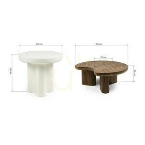 ALIBU Esszimmergarnitur, Weiß/Walnuss, abgerundete Formen von Nova Nook small 9