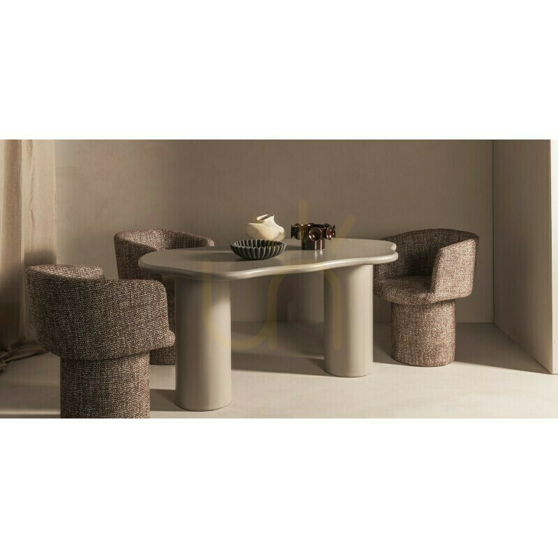 Anzeige LUXE 160 cm Esstisch, Dunkelbeige, abgerundete Formen von Nova Nook LUXE 160 cm Esstisch, Dunkelbeige, abgerundete Formen von Nova Nook