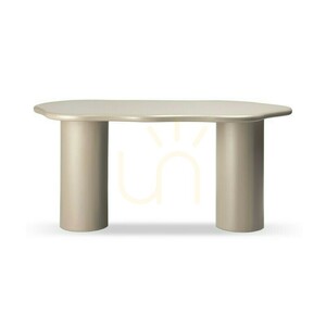 LUXE 160 cm Esstisch, Dunkelbeige, abgerundete Formen von Nova Nook 0 LUXE 160 cm Esstisch, Dunkelbeige, abgerundete Formen von Nova Nook small 0