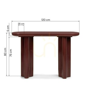 HALO 120 cm Schreibtisch/Konsole, burgunderbraun, glänzend, Nova Nook small 4