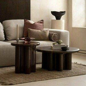 HALO-Couchtisch, dunkles Nussbaumholz von Nova Nook small 1