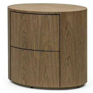 KARTO Runder Nachttisch mit Schubladen, Nova Nook Walnuss 5 KARTO Runder Nachttisch mit Schubladen, Nova Nook Walnuss small 5