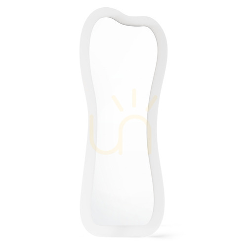 Prüfen CELLO Standspiegel mit LED-Beleuchtung, 63 x 160 cm, unregelmäßig geformt, weiß, Nova Nook