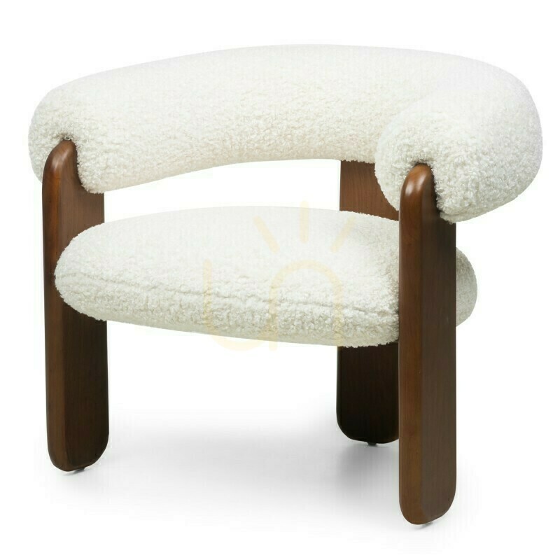 Anzeige LOLE Sessel, Creme/Walnuss, Nova Nook Bouclé LOLE Sessel, Creme/Walnuss, Nova Nook Bouclé