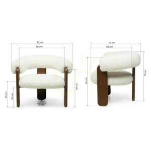 LOLE Sessel, Creme/Walnuss, Nova Nook Bouclé 8 LOLE Sessel, Creme/Walnuss, Nova Nook Bouclé small 8