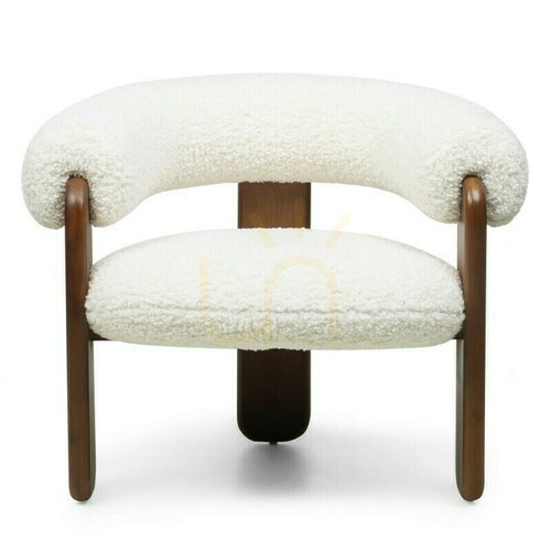 Prüfen LOLE Sessel, Creme/Walnuss, Nova Nook Bouclé