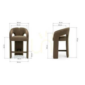 JOEL – ein gepolsterter Hocker in Mokka von Nova Nook small 9