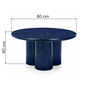BURGUN 80 cm Couchtisch, Kobaltblau, Hochglanz, Nova Nook small 6