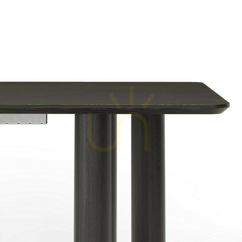Zeige OAL Ausziehbarer Tisch 140–200 cm, Eichenfurnier, Schwarz, Buchenholz, abgerundete Nova-Ecke OAL Ausziehbarer Tisch 140–200 cm, Eichenfurnier, Schwarz, Buchenholz, abgerundete Nova-Ecke
