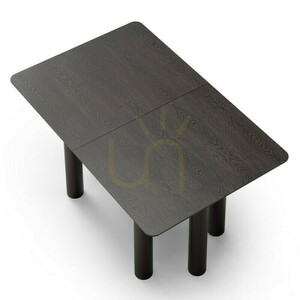 OAL Ausziehbarer Tisch 140–200 cm, Eichenfurnier, Schwarz, Buchenholz, abgerundete Nova-Ecke 5 OAL Ausziehbarer Tisch 140–200 cm, Eichenfurnier, Schwarz, Buchenholz, abgerundete Nova-Ecke small 5