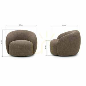 NORA-Drehstuhl, braun und cremefarben, mit abgerundeten Formen von Nova Nook small 7