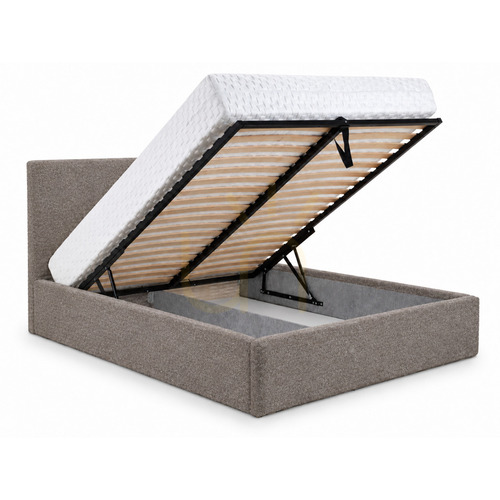 Prüfen SEMPLICE Polsterbett mit Stauraum – 140 x 200 – GAVA 18 DARK BEIGE Nova Nook