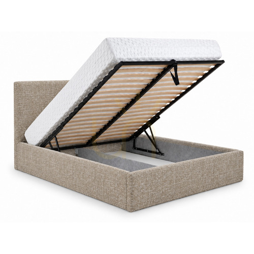 Prüfen SEMPLICE Polsterbett mit Stauraum – 140 x 200 – GAVA 11 GRAU-BEIGE Nova Nook