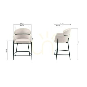 2er-Set MAREO-Barhocker, hellbeige, schwarze Beine, Mindestbestellmenge – 2 Stück, Nova Nook 5 2er-Set MAREO-Barhocker, hellbeige, schwarze Beine, Mindestbestellmenge – 2 Stück, Nova Nook small 5