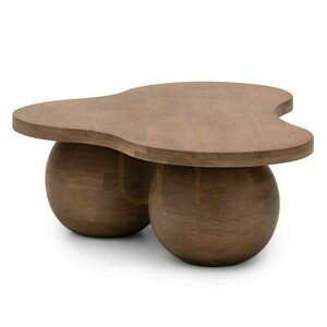 OBIG Couchtisch, Mangoholz, Walnuss, abgerundete Formen von Nova Nook small 3