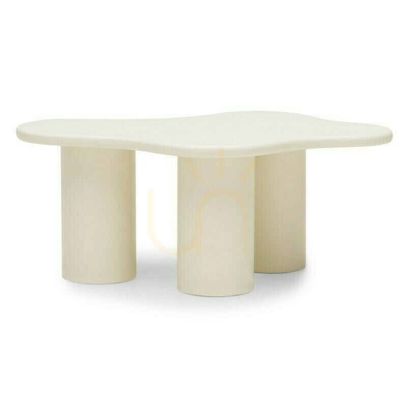 Aussicht CHIC 100 cm Couchtisch, abgerundete Formen, milchweiß, Nova Nook CHIC 100 cm Couchtisch, abgerundete Formen, milchweiß, Nova Nook