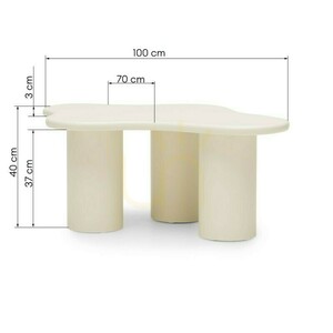 CHIC 100 cm Couchtisch, abgerundete Formen, milchweiß, Nova Nook 7 CHIC 100 cm Couchtisch, abgerundete Formen, milchweiß, Nova Nook small 7