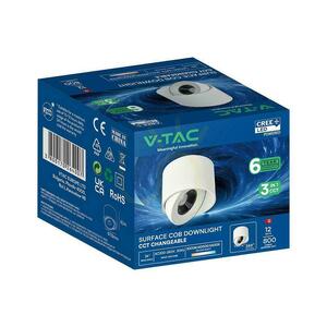V-TAC LED CREE schwenkbares Aufputz-Einbaustrahler, 12 W, CRI 90+, CCT, IP44, Weiß, VT-110012CCT, 800 lm, 6 Jahre Garantie small 3