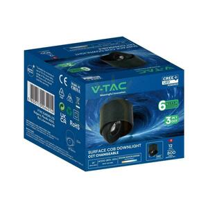 V-TAC LED CREE schwenkbares Aufputz-Einbauleuchte, 12 W, CRI 90+, CCT, IP44, Weiß, VT-110012CCT, 800 lm, 6 Jahre Garantie small 3