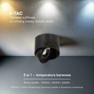 V-TAC LED CREE schwenkbares Aufputz-Einbauleuchte, 12 W, CRI 90+, CCT, IP44, Weiß, VT-110012CCT, 800 lm, 6 Jahre Garantie small 6