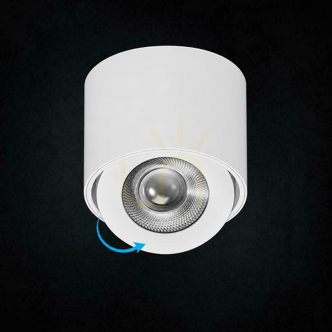 Aussicht V-TAC LED CREE schwenkbares Aufputz-Einbaustrahler, 18 W, CRI 90+, CCT, IP44, Weiß, VT-110018CCT, 1350 lm, 6 Jahre Garantie V-TAC LED CREE schwenkbares Aufputz-Einbaustrahler, 18 W, CRI 90+, CCT, IP44, Weiß, VT-110018CCT, 1350 lm, 6 Jahre Garantie