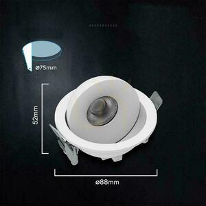 V-TAC LED CREE Einbau-Downlight, schwenkbar, 12 W, CRI 90+, CCT, IP44, Weiß, VT-110011CCT, 800 lm, 6 Jahre Garantie small 1